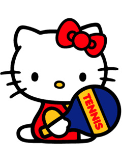 Китти и теннис (Hello Kitty Playing Tennis)