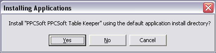 TKeeper (Table Keeper) - диалог установочной процедуры на КПК

Выбор пути для установки
